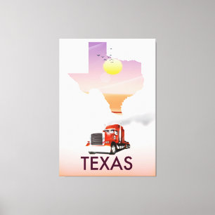 Toile Carte du Texas Big Rig