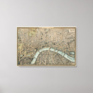 Toile Carte du Vieux Londres 1892