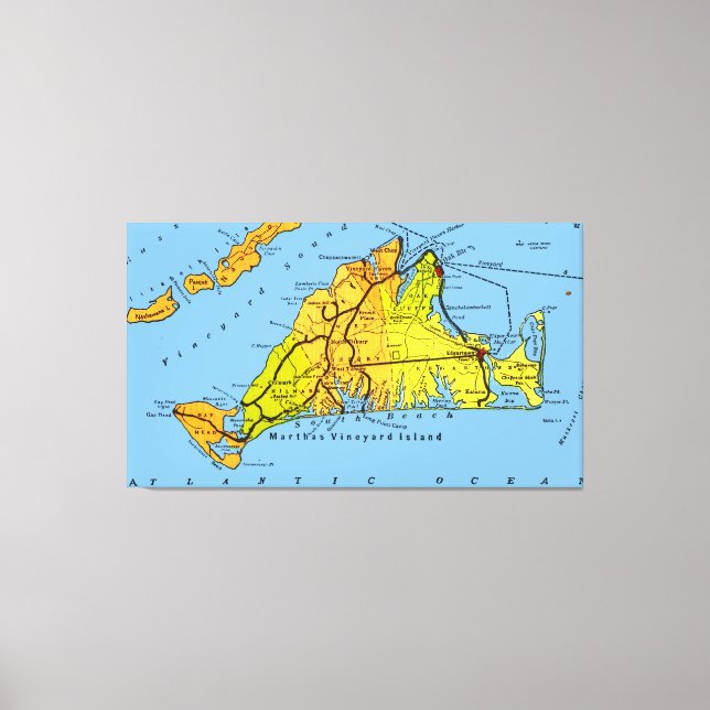 Toile Carte du vignoble de Martha MA (Recto)