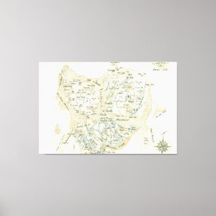 Toile Carte étiquetée de Trino