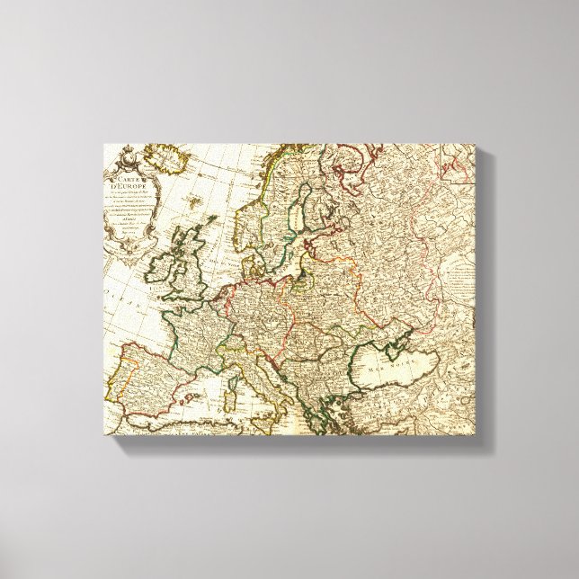 Toile Carte EuropePanoramiqueEurope 2 (Recto)