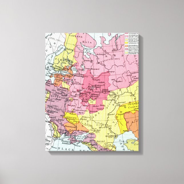 TOILE CARTE : EXPANSION DE LA RUSSIE (Recto)