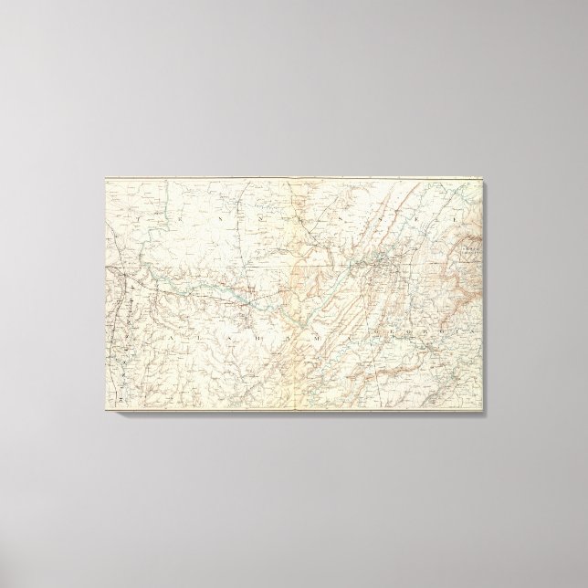 Toile Carte géographique XIV (Recto)