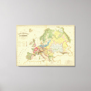 Toile Carte géologique de l'Europe