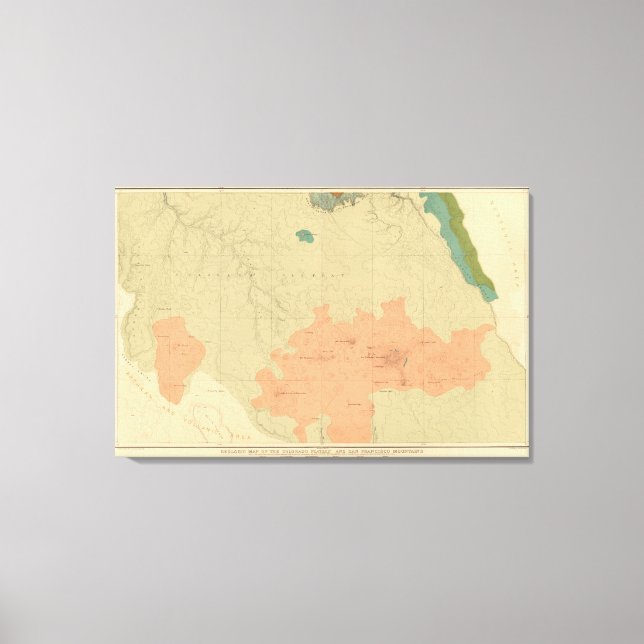 Toile Carte Géologique Du Plateau Du Colorado (Recto)