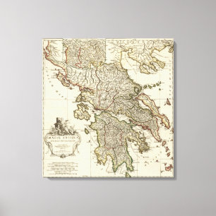 Toile Carte grecque antique