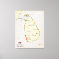 Carte illustrée du Sri Lanka