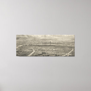 Toile Carte imagée vintage de Londres Angleterre (1861)