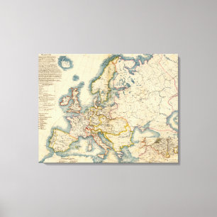 Toile Carte industrielle de Commerciale de l'Europe