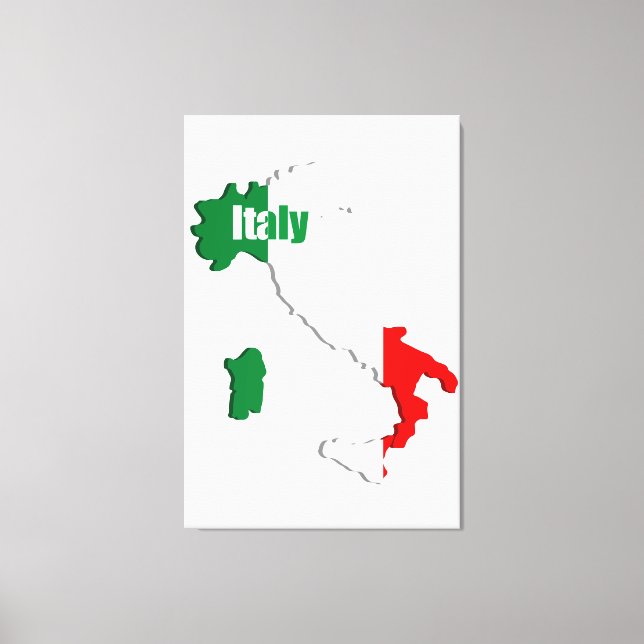 Toile Carte Italie (Recto)