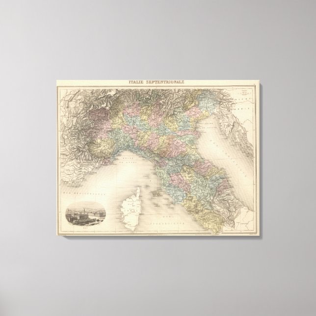 Toile Carte Italie 2 (Recto)