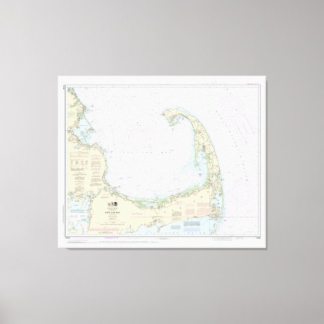 Toile Carte marine de Cape Cod Bay 13246 (Recto)