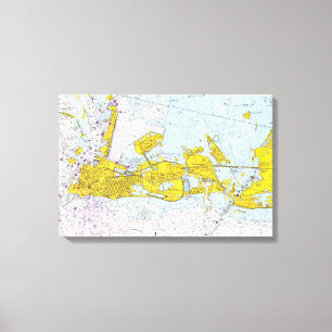 Toile Carte marine de Key West, Floride