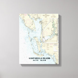 Toile Carte marine Estero Bay to Lemon Bay 11426