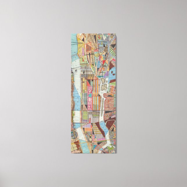 Toile Carte moderne de New York III (Recto)