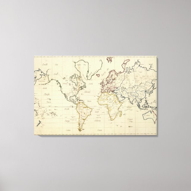 Toile Carte mondiale (Recto)