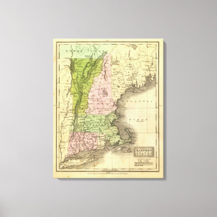 Toile Carte orientale d'Olney d'états