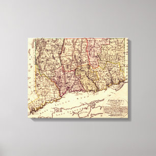 Toile Carte panoramique ConnecticutConnecticut 2