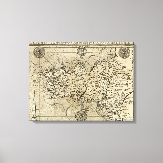 Toile Carte panoramique FranceFrance (Recto)