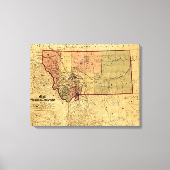 Toile Carte panoramique MontanaMontana (Recto)