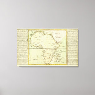 Toile Carte physique de l'Afrique