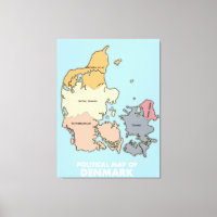 Carte politique du Danemark