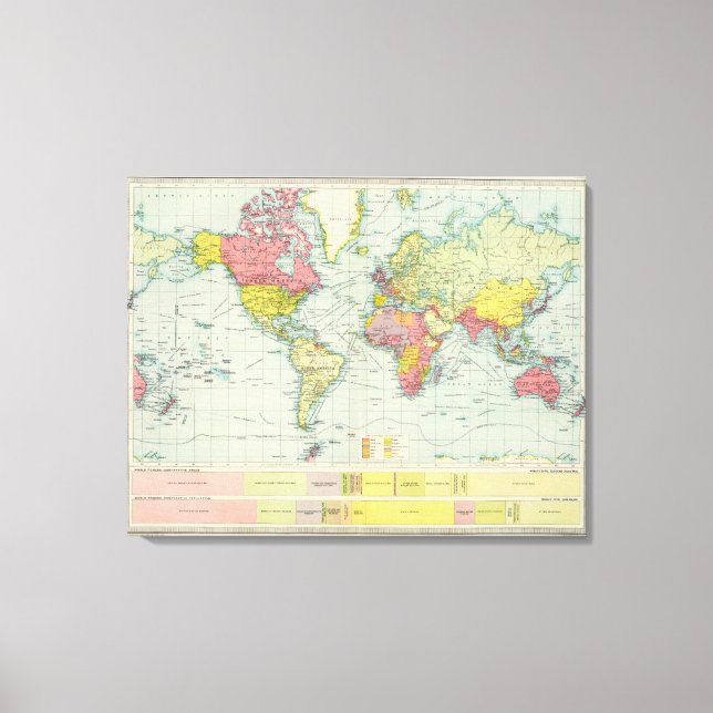 Toile Carte politique mondiale (Recto)