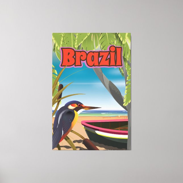 Toile Carte postale de plage brésilienne (Recto)