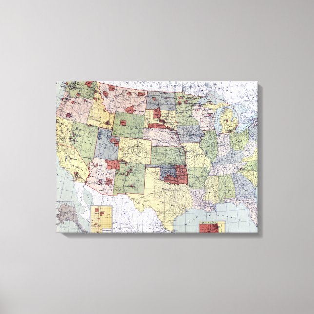 TOILE CARTE : RÉSERVES, 1892 (Recto)