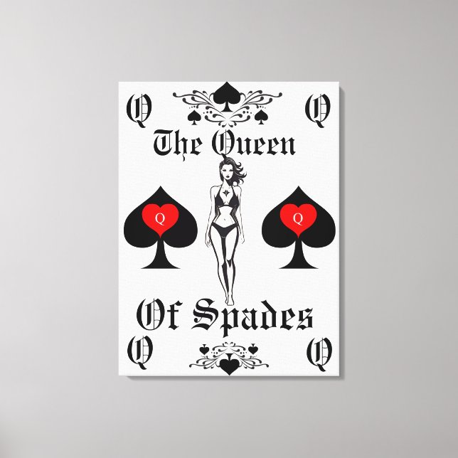 Toile Carte Tarot Queen of Spades Thunder_Cove (Recto)