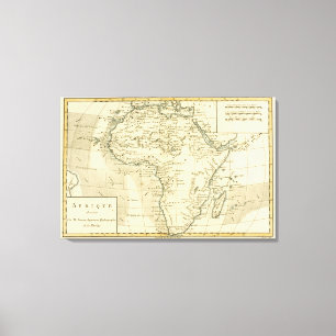 Toile Carte vintage de l'Afrique 2
