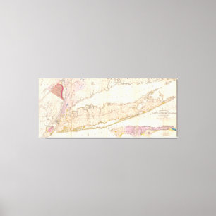 Toile Carte vintage de Long Island New York (1842)