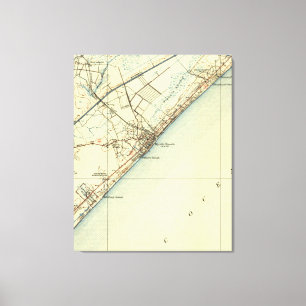 Toile Carte vintage de Myrtle Beach la Caroline du Sud