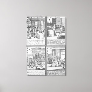 Toile Cartes de jeu dépeignant le message publicitaire