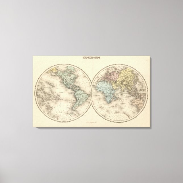 Toile Cartes mondiales (Recto)