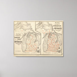 Toile Cartes montrant les districts du Congrès