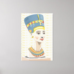 Toile Cartouche néfertiti et doré