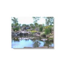 Cascade à 3 niveaux Koi Pond Canvas
