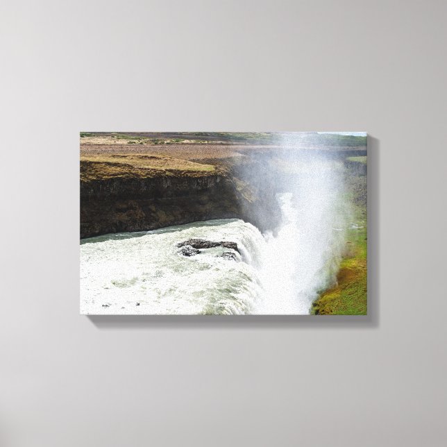 Toile Cascade de Gullfoss - sud-ouest de l'Islande (Recto)