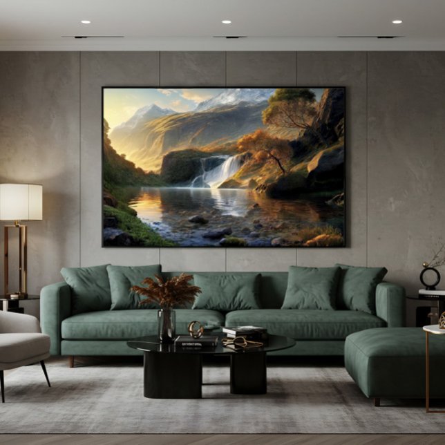 Toile Cascade de Lumière Dorée (Créateur téléchargé)