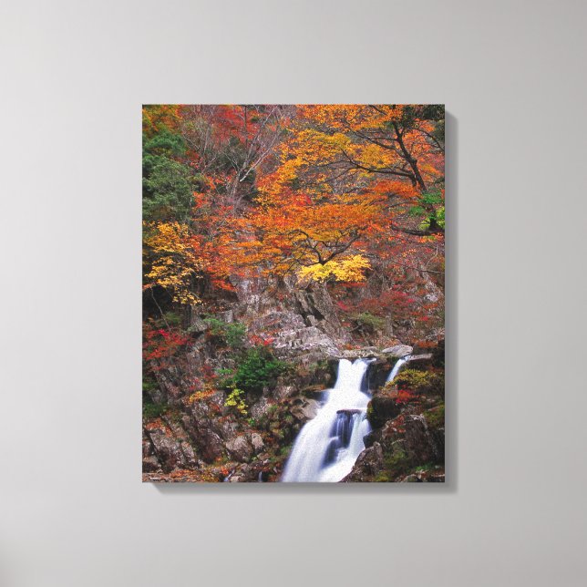 Toile Cascade de Sandankyo à l'automne (Recto)