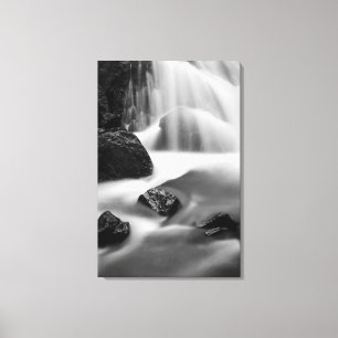 Toile Cascade en noir et blanc, Californie