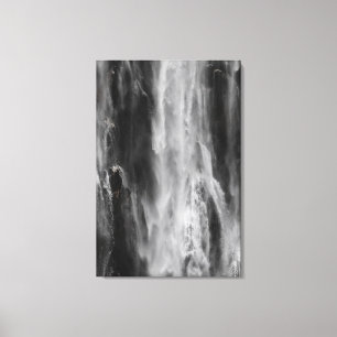 Toile Cascade majestueuse Boka, Slovénie noir et blanc