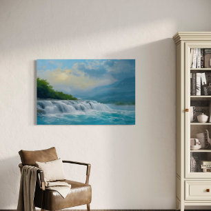 Toile Cascade tourbillonnante - Paysage paisible