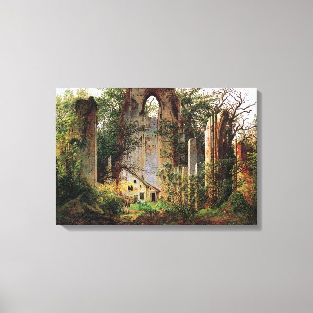 Toile Caspar David Friedrich Monastère Ruines Eldena (Recto)
