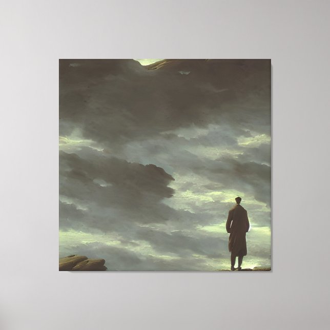 Toile Caspar Friedrich errer au-dessus de la mer de brou (Recto)