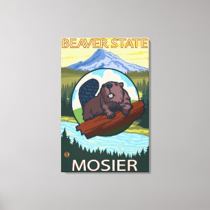 Toile Castor et capot de Mt. - Mosier, Orégon
