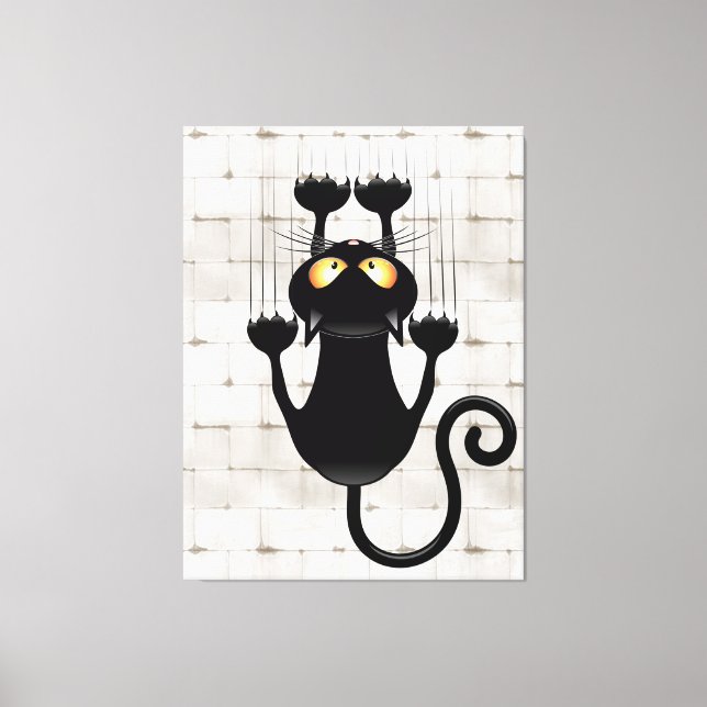 Toile Cat Falling down fun dessin personnage (Recto)