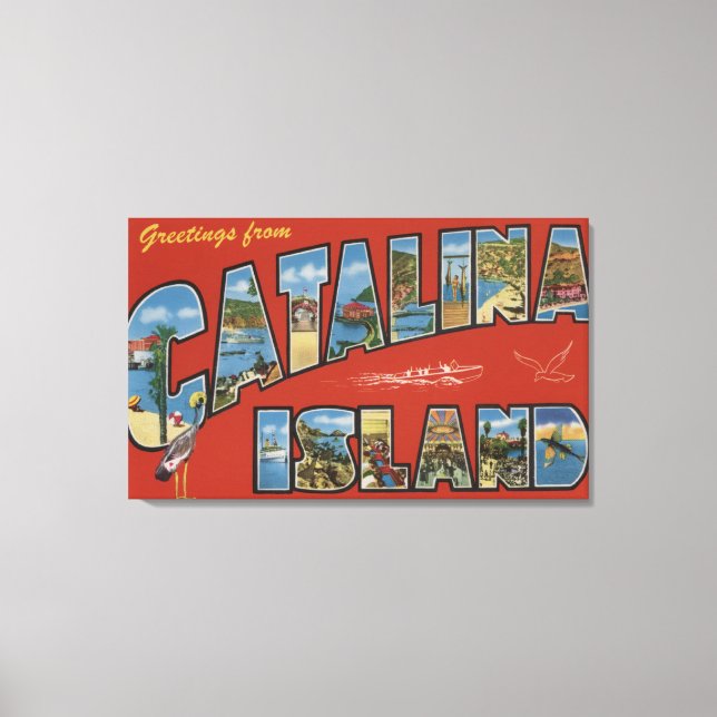 Toile Catalina Island, Californie - Scène aux grandes le (Recto)