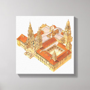 Toile Cathédrale de Saint-Jacques-de-Compostelle.